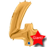 64 inch Gold Number 4 Foil Balloon (1)