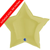 36" Matte Yellow Star Foil Balloon (1)
