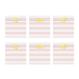 Pink & White Striped Paper Treat Bags (6)