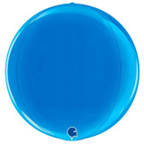 15" Globe Blue Foil Balloon (1) - UNPACKAGED