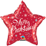 20 inch Merry Christmas! Festive Red Star Foil Balloon (1)