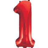 34 inch Unique Red Number 1 Foil Balloon (1)