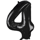 34 inch Unique Black Number 4 Foil Balloon (1)