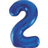 34 inch Unique Blue Number 2 Foil Balloon (1)