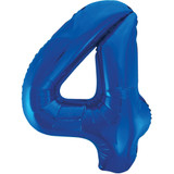 34 inch Unique Blue Number 4 Foil Balloon (1)