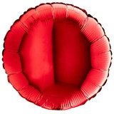 18" Red Round Foil Balloon (1) - UNPACKAGED