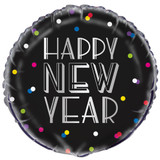 18 inch New Year Neon Dots Foil Balloon (1)
