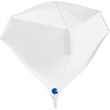 18" Gem White Foil Balloon (1) - UNPACKAGED