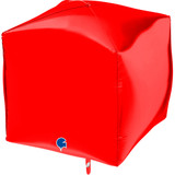 15" Square Red Foil Balloon (1) - UNPACKAGED