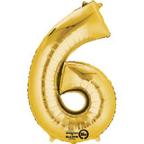 34 inch Anagram Gold Number 6 Foil Balloon (1)