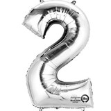 34 inch Anagram Silver Number 2 Foil Balloon (1)