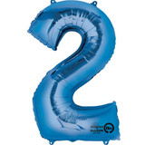 34 inch Anagram Blue Number 2 Foil Balloon (1)