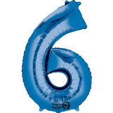 34 inch Anagram Blue Number 6 Foil Balloon (1)