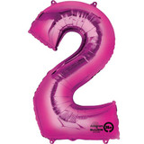 34 inch Anagram Pink Number 2 Foil Balloon (1)