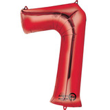 34 inch Anagram Red Number 7 Foil Balloon (1)