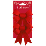 Red Glitter Gift Bows (2)