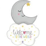 42 inch Welcome Baby Moon Foil Balloon (1)