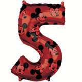 26 inch Mickey Mouse Number 5 Supershape Foil Balloon (1)