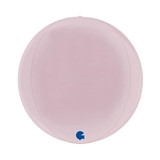 11" Globe Pastel Pink Foil Balloon (1) - UNPACKAGED