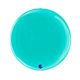 11" Globe Tiffany Blue Foil Balloon (1) - UNPACKAGED