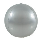 11" Globe Satin White Foil Balloon (1) - UNPACKAGED