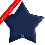 36" Navy Blue Satin Star Foil Balloon (1) 36" Navy Blue Satin Star Foil Balloon (1)