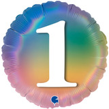 18 inch Colourful Rainbow Age 1 Foil Balloon (1)