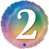 18 inch Colourful Rainbow Age 2 Foil Balloon (1)