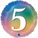 18 inch Colourful Rainbow Age 5 Foil Balloon (1)