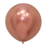 24" Reflex Rose Gold Sempertex Latex Balloons (3)