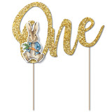 Peter Rabbit Gold Glitter One Cake Topper (1)