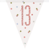 13th Birthday Glitz Rose Gold Bunting - 9ft (1)