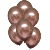 11 inch Rose Copper Satin Latex Balloons (6)