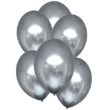 11 inch Platinum Satin Latex Balloons (6)