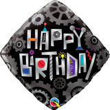 18 inch Birthday Robot Cogwheels Foil Balloon (1)