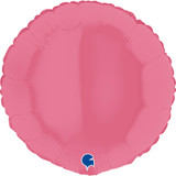 18" Bubble Gum Round Foil Balloon (1) - UNPACKAGED