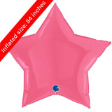 36" Bubble Gum Star Foil Balloon (1)