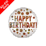 9 inch Satin Birthday Sequins Foil Balloon (1) - UNPACKAGED