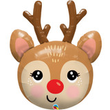 35 inch Red-Nosed Reindeer Foil Balloon (1)