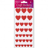 Heart Red Glitter Craft Stickers (1)