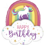 35 inch Birthday Rainbow Unicorn Foil Balloon (1)
