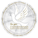 On Your Confirmation Dove Paper Plates (8)