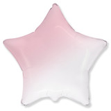 18 inch White To Baby Pink Gradient Star Foil Balloon (1)
