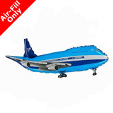 14 inch Blue Jumbo Jet Foil Balloon (1) - UNPACKAGED