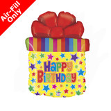 14 inch Birthday Present Foil Balloon (1) - UNPACKAGED