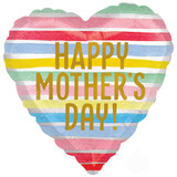 18 inch Mother's Day Stripes Foil Balloon (1)