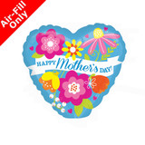 9 inch Mother's Day Blue Foil Balloon (1) - UNPACKAGED