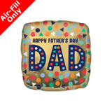 9 inch Father's Day Square Foil Balloon (1) - UNPACKAGED