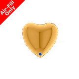 4" Gold Heart Foil Balloon (1) - UNPACKAGED