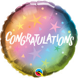18 inch Congratulations Ombre & Stars Foil Balloon (1)